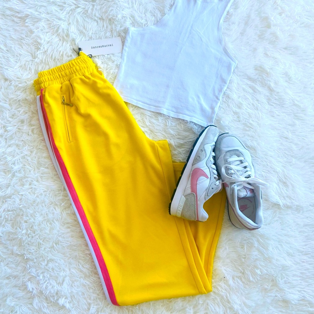 🤍New! Dance and Marvel Yellow Track Pants - Picture 4 of 10